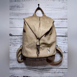 Suri Frey Romy Backpack Purse in Light Beige‎ Large 13x13 Vegan Leather